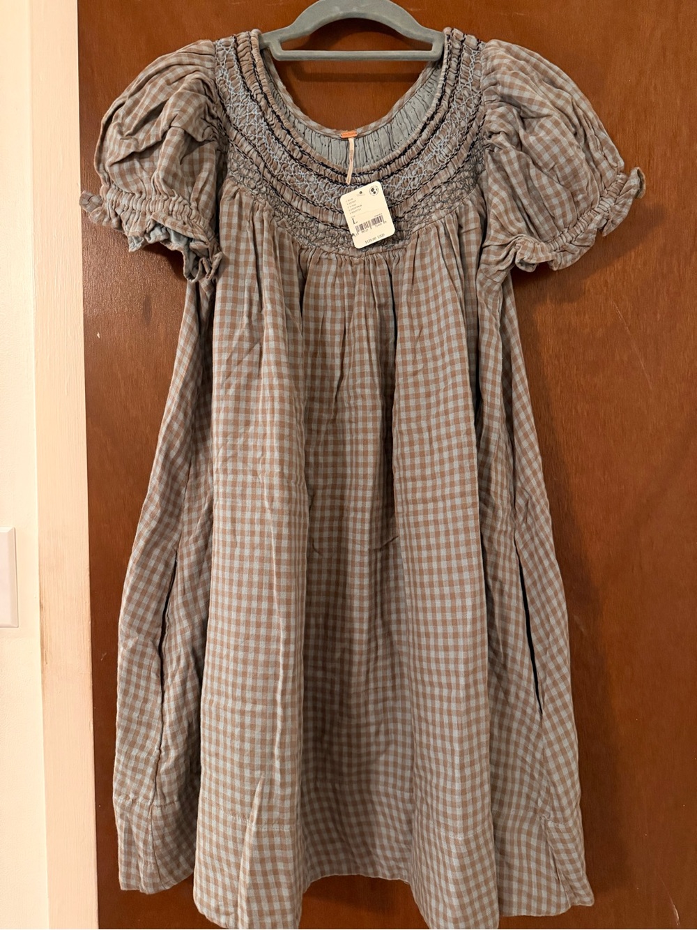 NWT Free People Poet Mini Dress Light Blue Size L